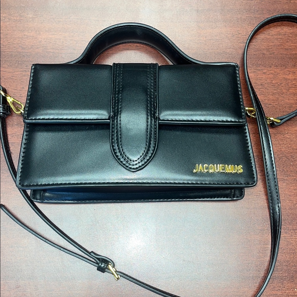 Jacquemus Black Mini Bag with Gold Accents